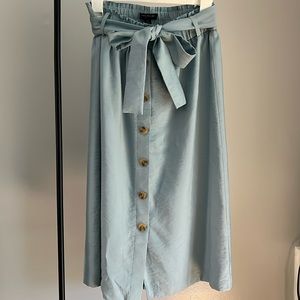 Ann Taylor Button Front Midi Skirt
